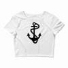 anchor sailor t shirt fashion cross top tee nautical tshirt retro tatt Crop Top