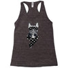 bull dog american falg Racerback Tank