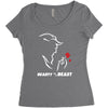beauty and the beast Women's Triblend Scoop T-shirt