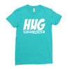 hug machine funny joke Ladies Fitted T-Shirt