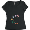 Baby Colorful Foot Women's Triblend Scoop T-shirt