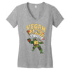 vegan pizza power Women's V-Neck T-Shirt