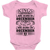 Real Kings Are Born On December 3 Baby Onesie
