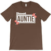 blessed aunitie with flower white color T-Shirt