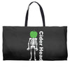 ciderhead cider drinking skeleton and apple Weekender Totes