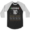 santa gemini christmas ugly t shirts 3/4 Sleeve Shirt