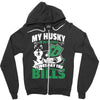 my husky is in charge! Zipper Hoodie