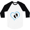 Baby Boy with Heart Any Name Customized 3/4 Sleeve Shirt