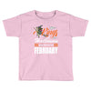 Halloween Kings Are Born In February Toddler T-shirt