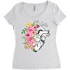 Heart And Flowers Women's Triblend Scoop T-shirt