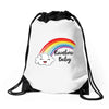 Rainbow Baby Drawstring Bags