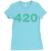marijuana 420 Ladies Fitted T-Shirt