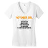 November Girl Hated By Many Women's V-Neck T-Shirt