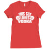 this guy loves vodka Ladies Fitted T-Shirt