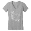 rabbit duck white Women's V-Neck T-Shirt