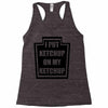 new i put ketchup Racerback Tank