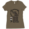 DRINK DRINK REPEAT Ladies Fitted T-Shirt