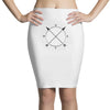 Compass Whit Circle Pencil Skirts