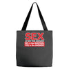 funny rude sex is not the answer, ideal birthday gift or present Tote Bags