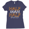 half man half badger Ladies Fitted T-Shirt