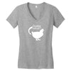 chiken butt Women's V-Neck T-Shirt