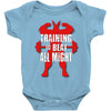 train to beat all might Baby Onesie