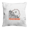 This Girl Loves Pomeranian Throw Pillow