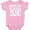 pumpkin spice hocus pocus and cozy sweaters Baby Onesie