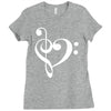 music heart rock baseball Ladies Fitted T-Shirt