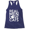 real men love cats (4) Racerback Tank