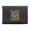 Born January Multitasking Problem Solving Tees Accessory Pouches