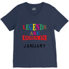 legends are born january V-Neck Tee