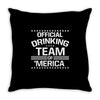 official drinking team 'merica Throw Pillow