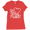 girls fish too only prettier Ladies Fitted T-Shirt