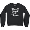 badass feminist cat mom Crewneck Sweatshirt