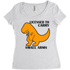 licensed to carry small arms Women's Triblend Scoop T-shirt