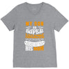 My Son Is Super Awesome His Mom V-Neck Tee