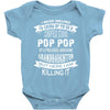 Super Cool Pop Pop Of A Freaking Awesome Granddaughter Baby Onesie