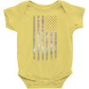 Vintage Usa Flag Baby Onesie