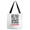 my favorite player Tote Bags
