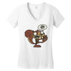 zombie ardilla Women's V-Neck T-Shirt