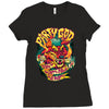 party god (red) Ladies Fitted T-Shirt