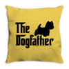 the dogfather west highland Throw Pillow