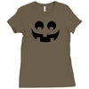halloween pumpkin face Ladies Fitted T-Shirt