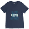 care about anime and two real people girls V-Neck Tee