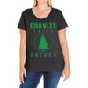 gravity falls oregon pine Ladies Curvy T-Shirt