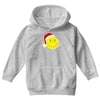 smiley face wears santa hat merry christmas Youth Hoodie