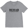 funny t shirt rehab is for quitters rude tee offensive shirt V-Neck Tee