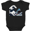 Great White Wave Shark Baby Bodysuit