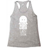 this is my lazy ghost costume Racerback Tank